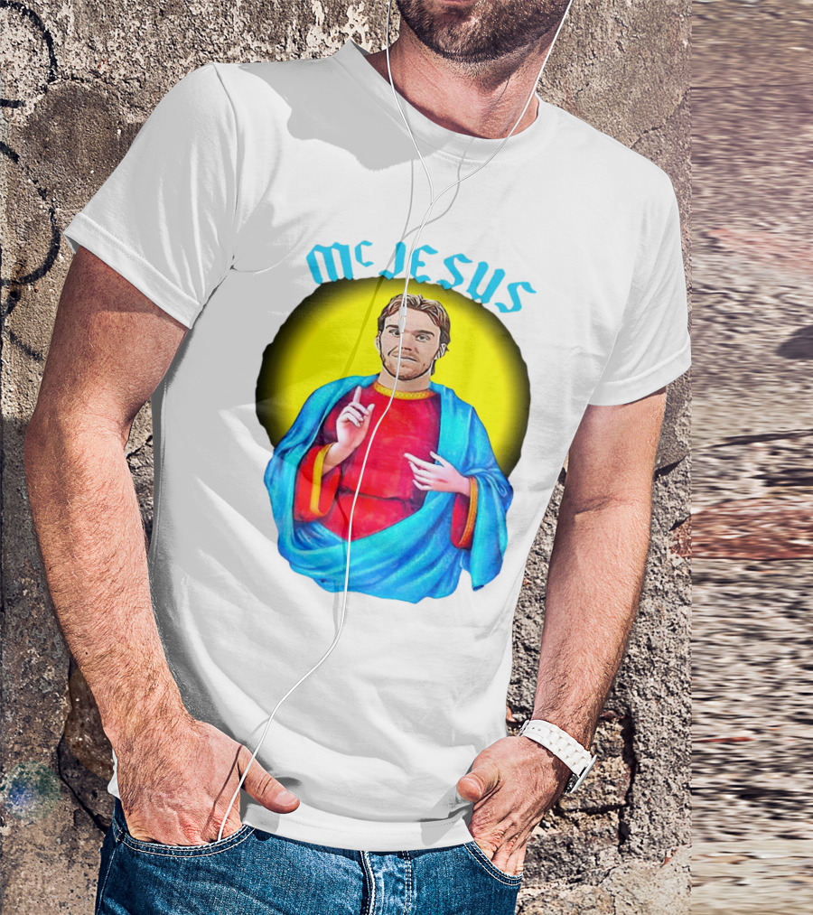 Connor McDavid McJesus Iconic Sports T-Shirt