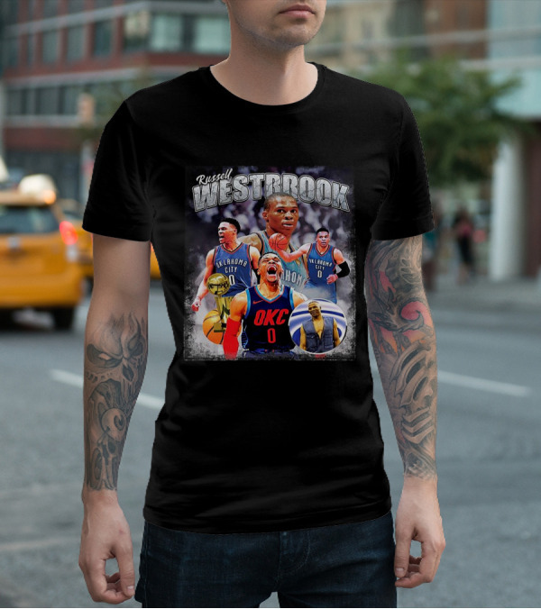 Russell Westbrook Oklahoma City Thunder NBA Vintage 80s Champion T-Shirt