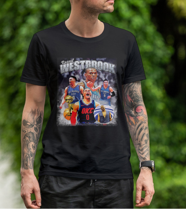 Russell Westbrook Oklahoma City Thunder NBA Vintage 80s Champion T-Shirt