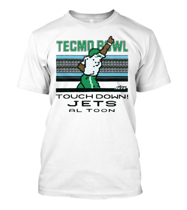 Tecmo Bowl Touch Down New York Jets Al Toon Retro Gaming Iconic Scene T-Shirt