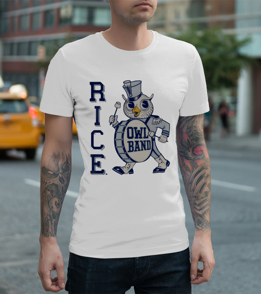 Rice Owl Band Drum Major Vintage T-Shirt