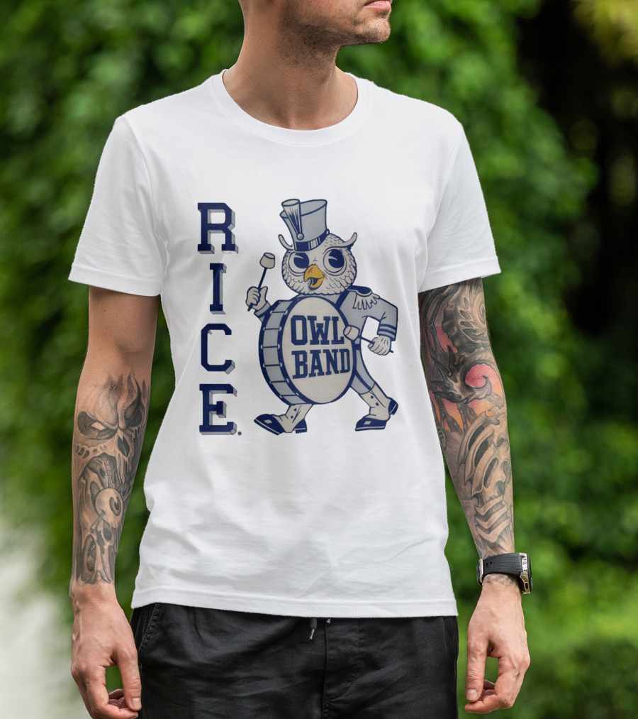 Rice Owl Band Drum Major Vintage T-Shirt