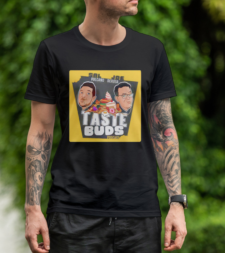 Sal Vulcano Joe Derosa Taste Buds Podcast Burger Ice Cream Collage T-Shirt