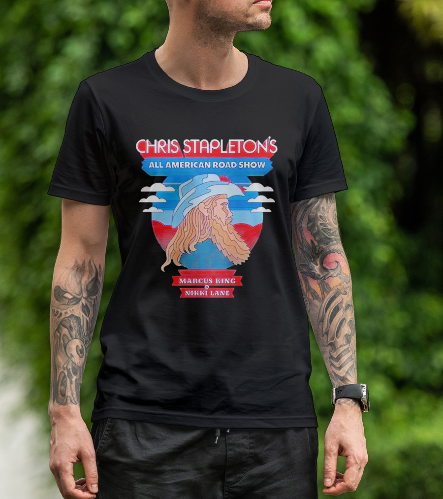 Chris Stapleton's All American Road Show 2024 Marcus King Nikki Lane T-Shirt