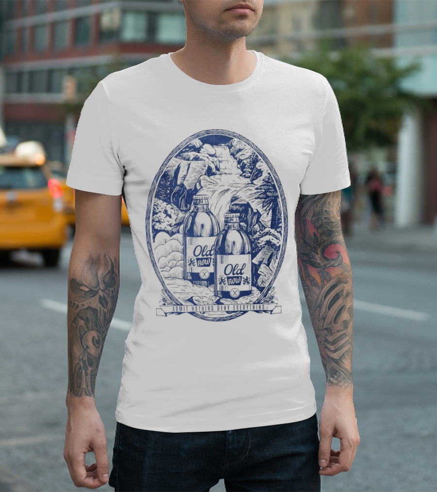 Old Row Stubby Waterfall Admit Nothing Deny Everything T-Shirt