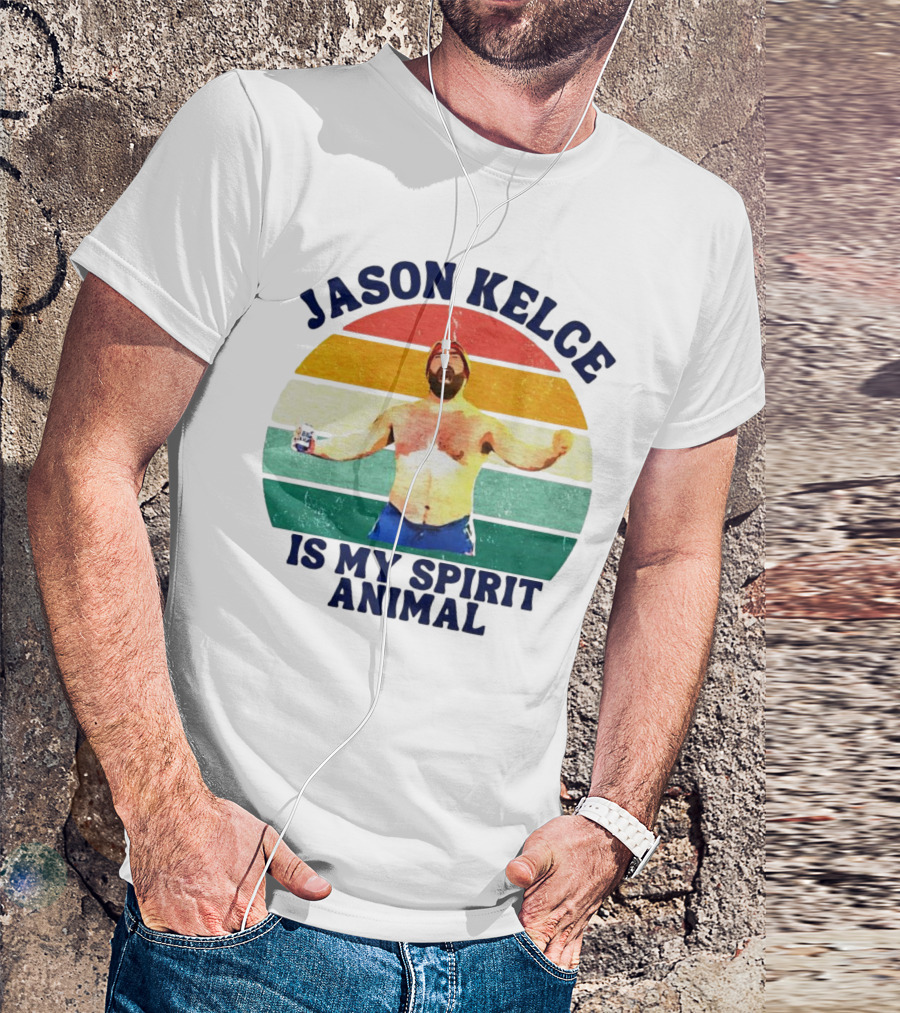 Jason Kelce Is My Spirit Animal Vintage Retro T-Shirt