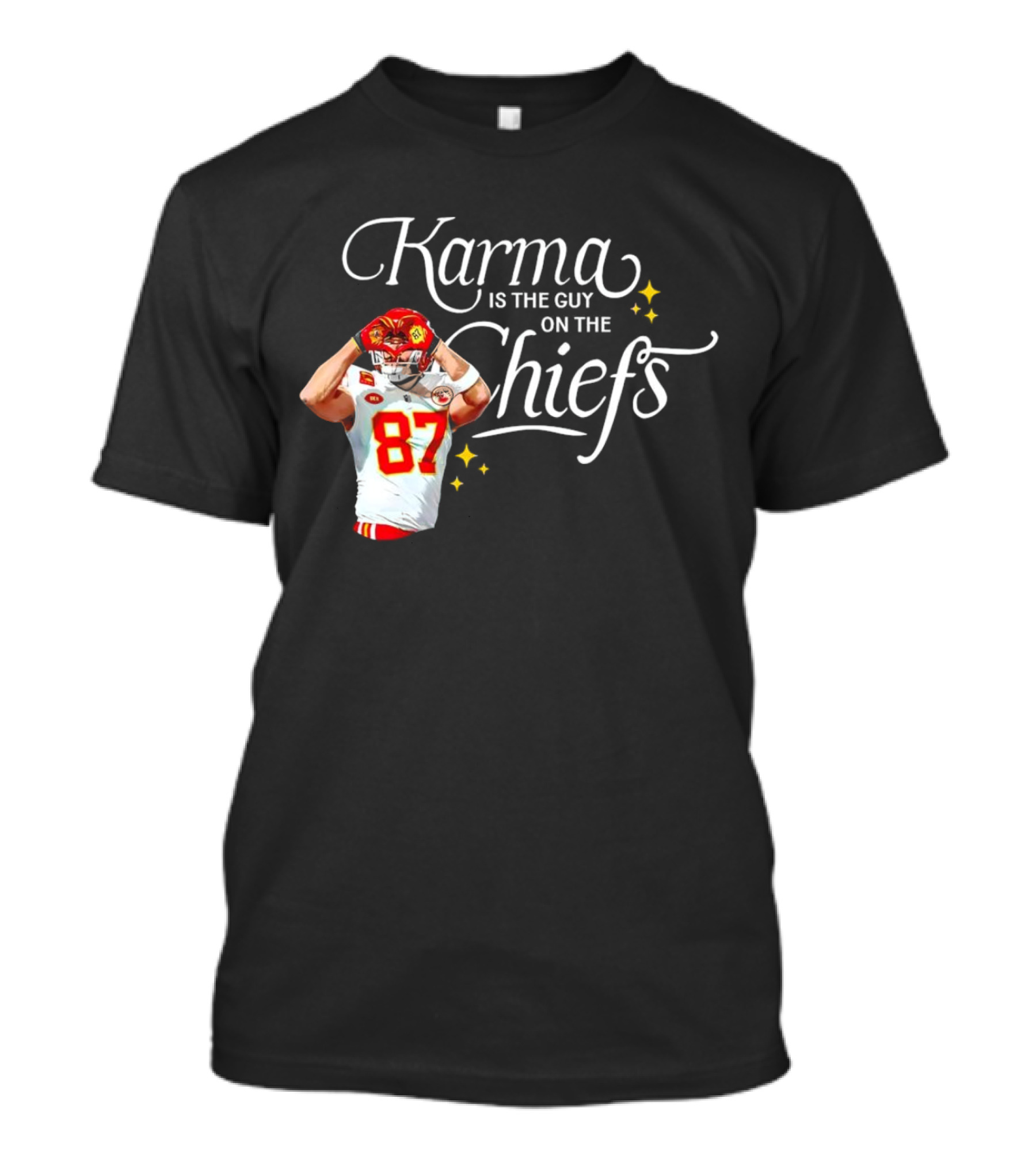 Travis Kelce Karma Is The Guy On The Chiefs 87 Football Player T-Shirt