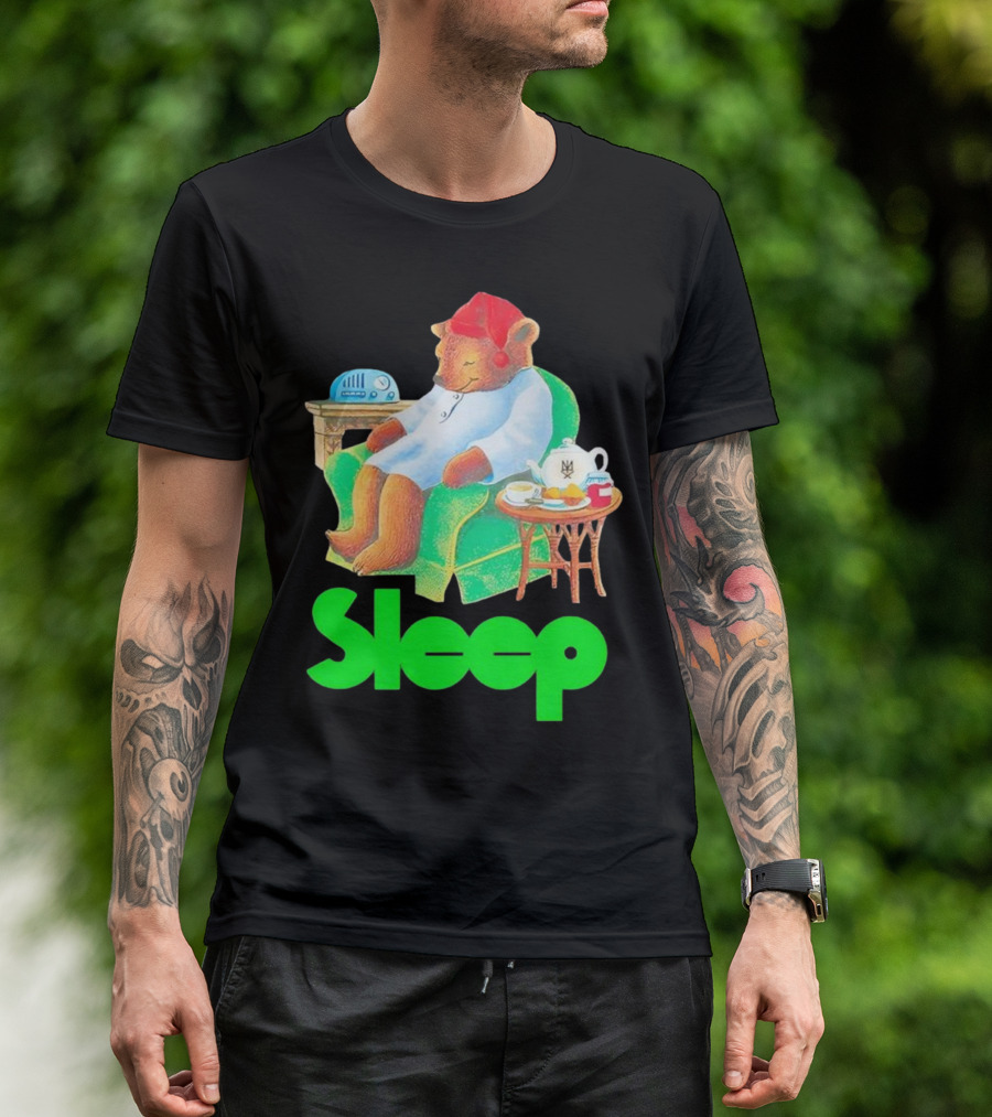 Sleep Tea Bear Radio Chair Cozy Time T-Shirt