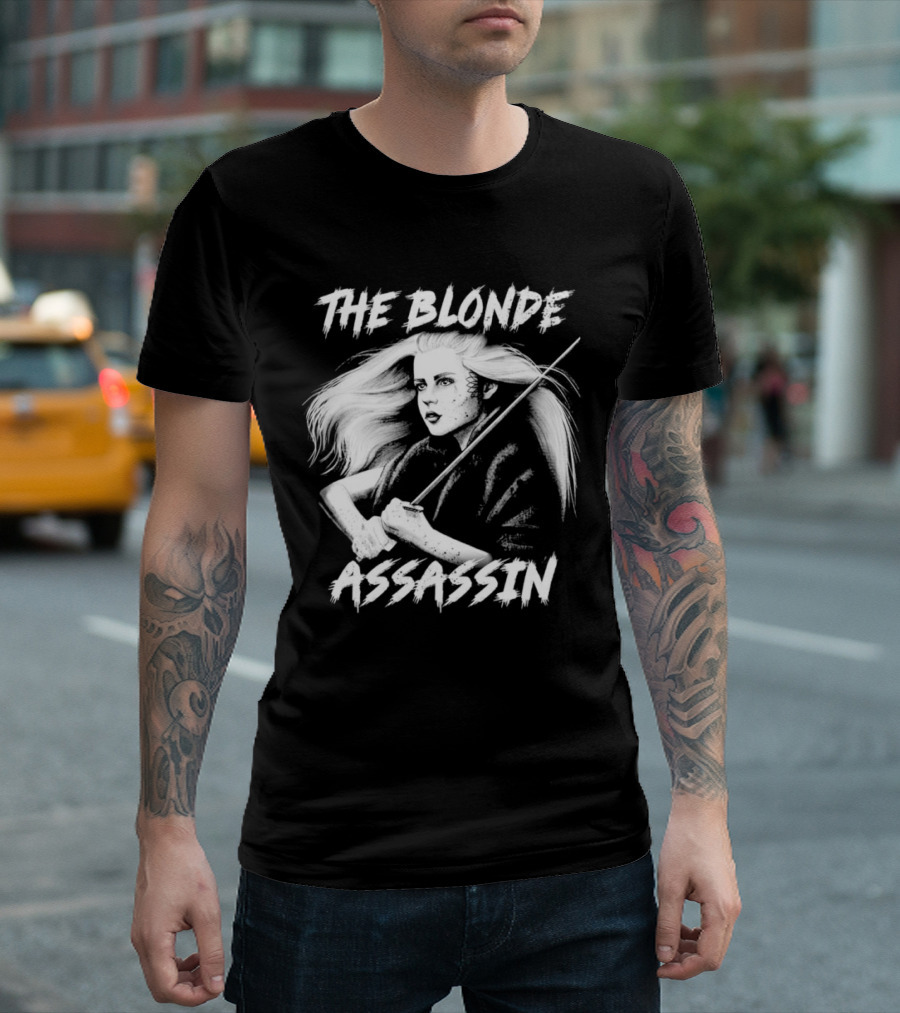 THE BLONDE ASSASSIN SWORD-WIELDING WARRIOR T-Shirt