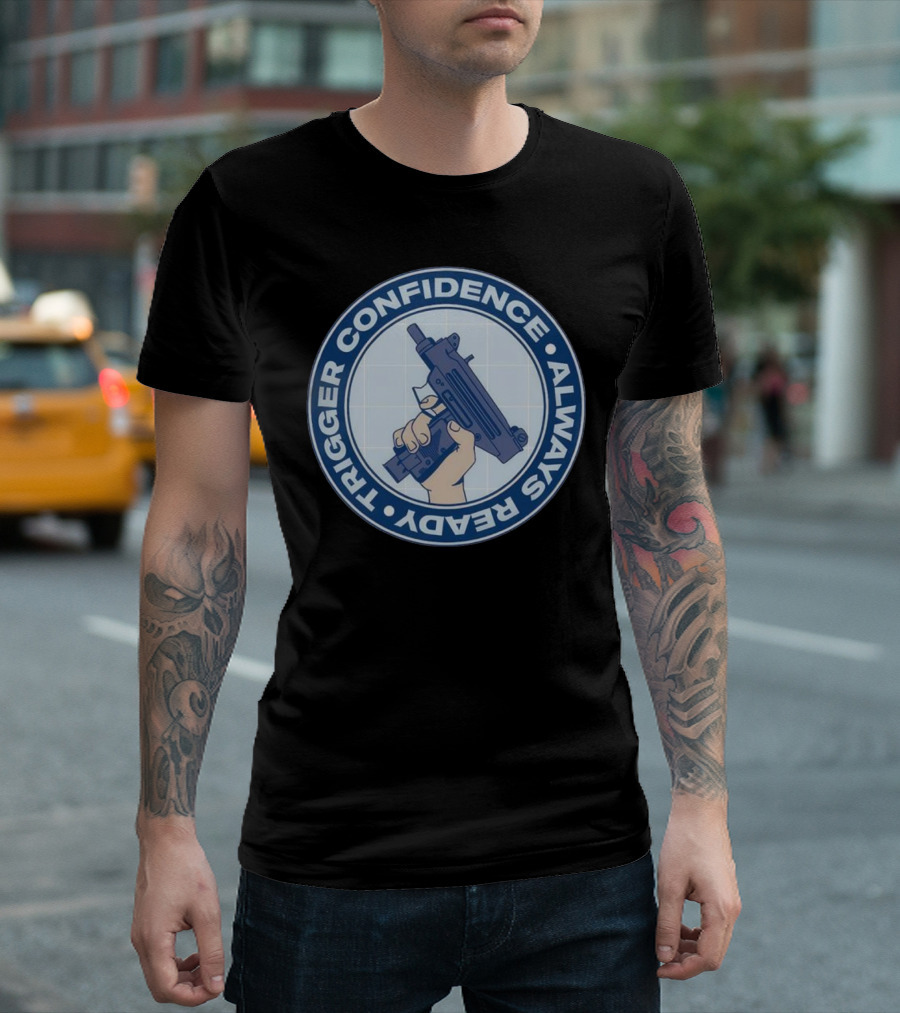 Fudd Busters Trigger Confidence Always Ready Handgun Emblem T-Shirt