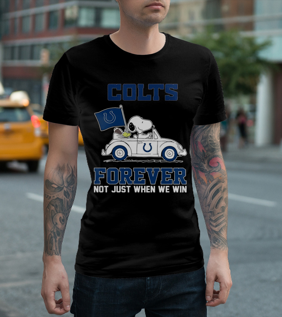 Snoopy Colts Forever Not Just When We Win Indianapolis T-Shirt