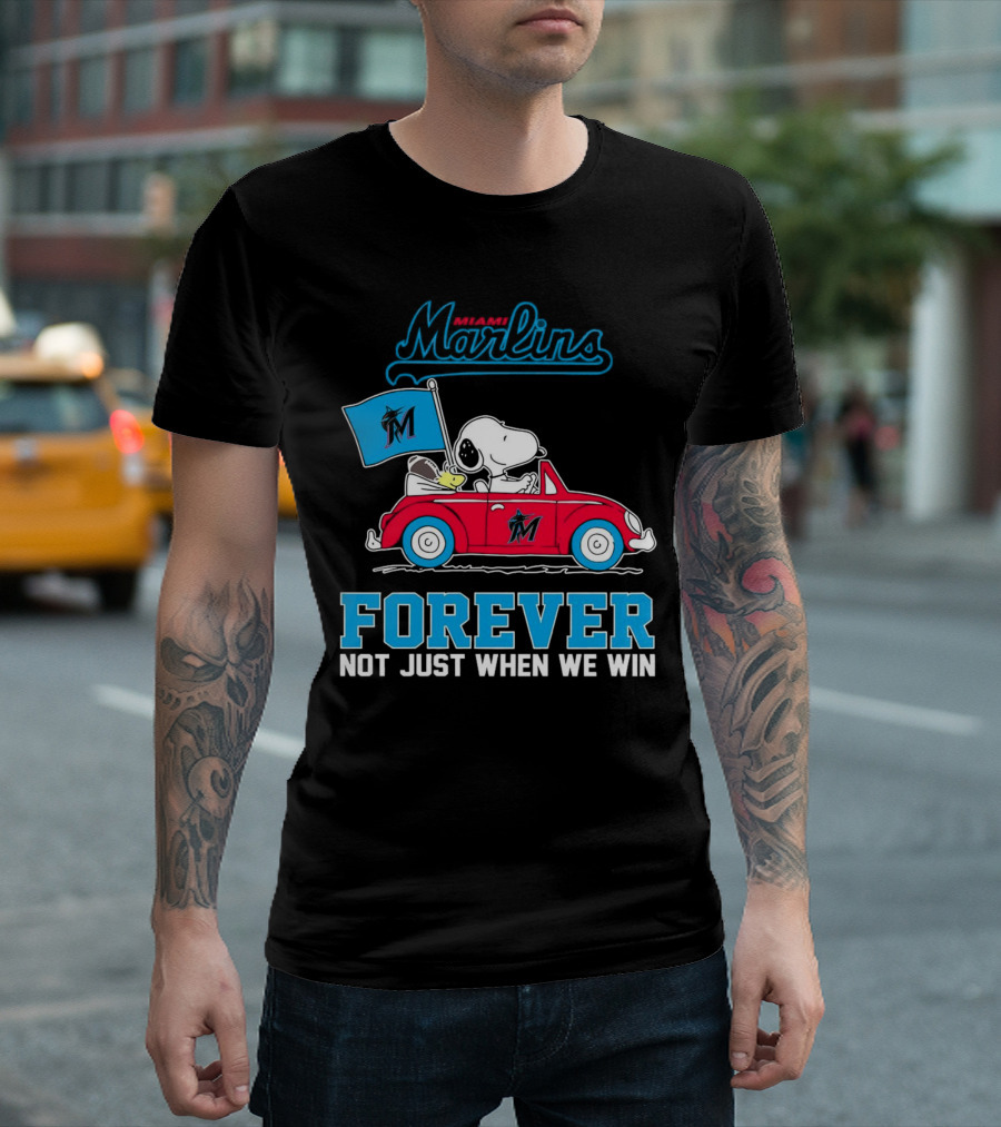 Snoopy Miami Marlins Forever Not Just When We Win T-Shirt