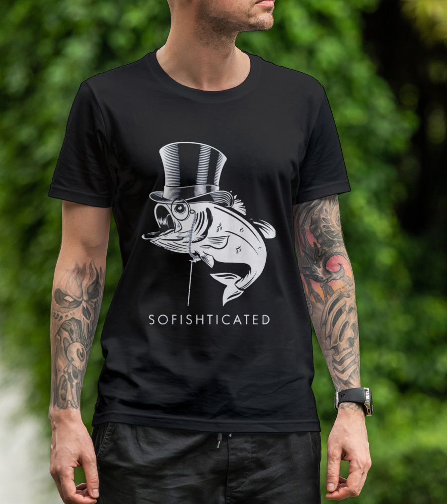 Sofishticated Fish In Top Hat And Monocle T-Shirt