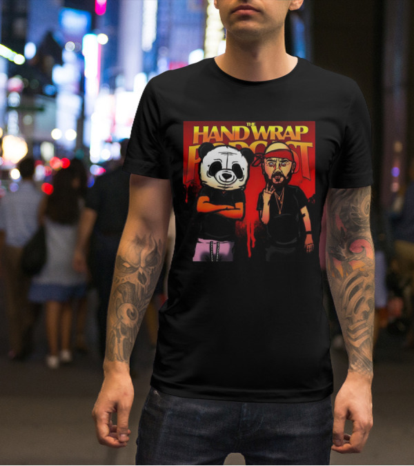 The Hand Wrap Podcast Panda Mask And Bandana Characters T-Shirt