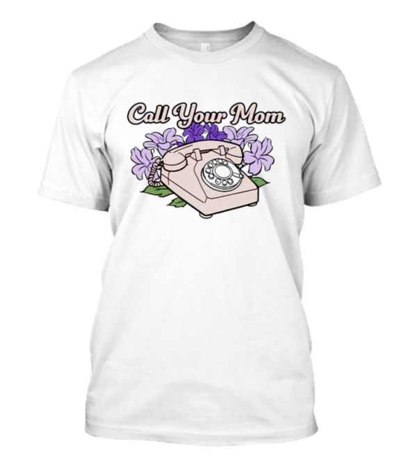 Call Your Mom Floral Vintage Telephone T-Shirt