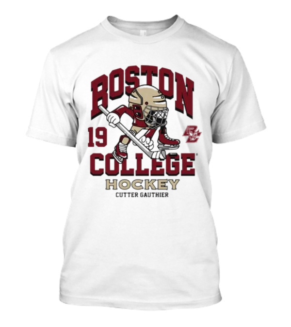 Boston College Eagles Hockey 19 Cutter Gauthier T-Shirt