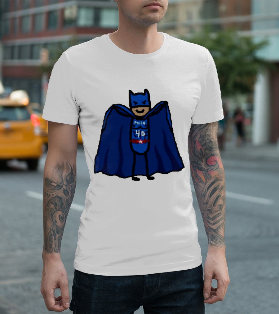 Nicolas Batum Man Batman Phila 40 T-Shirt
