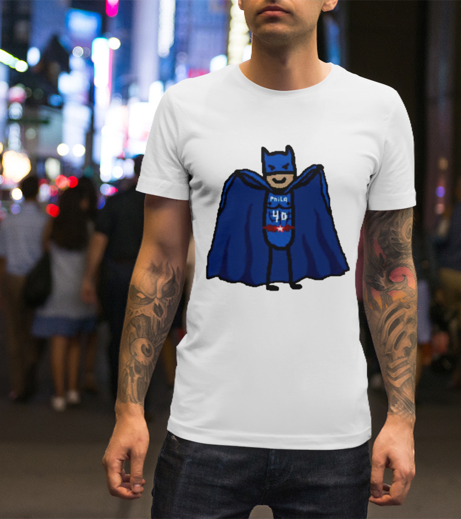 Nicolas Batum Man Batman Phila 40 T-Shirt