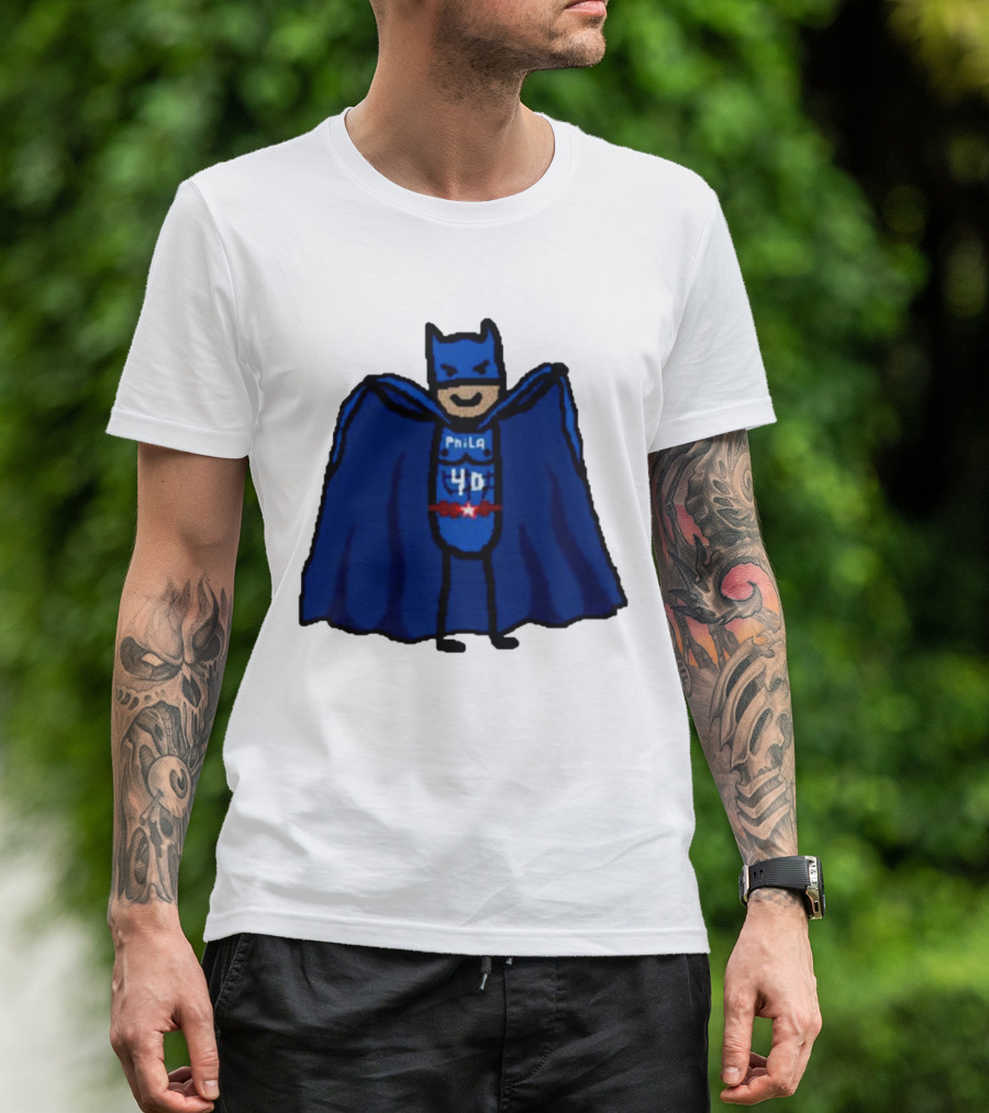 Nicolas Batum Man Batman Phila 40 T-Shirt