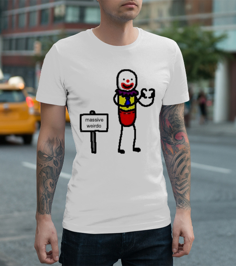 Gregg Doyel Massive Weirdo Clown Drawing T-Shirt