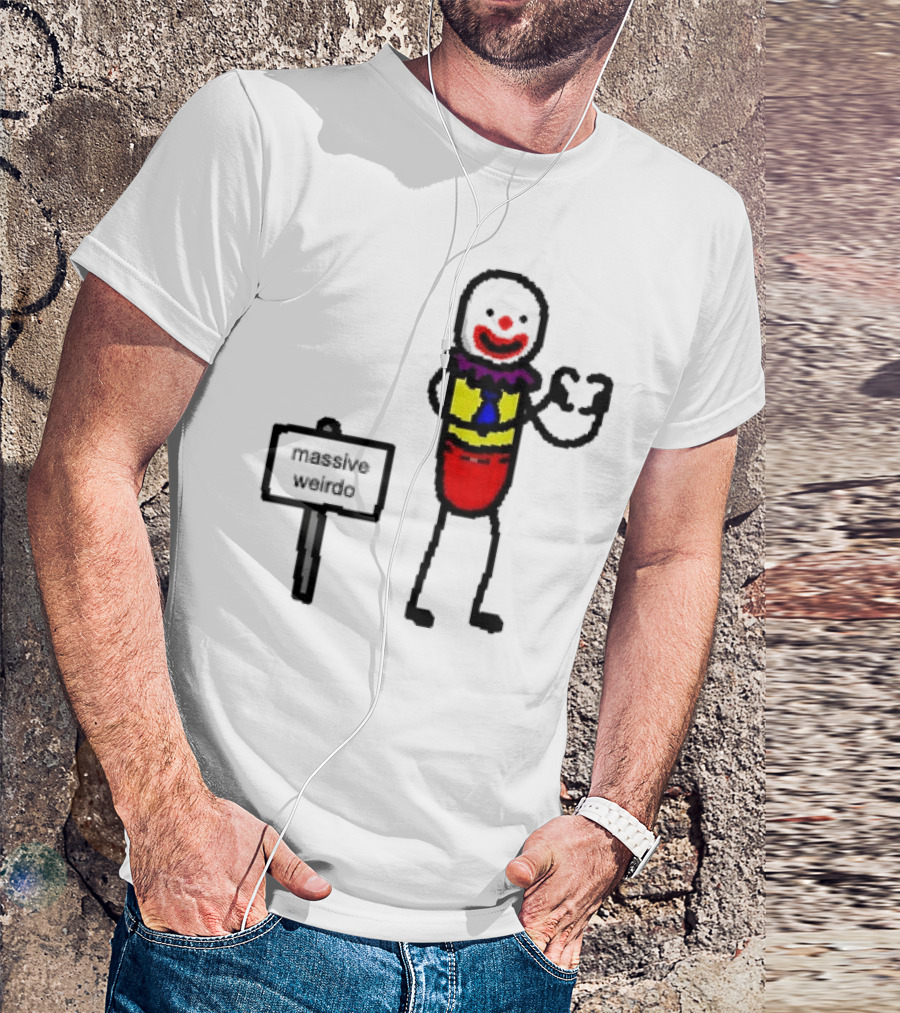 Gregg Doyel Massive Weirdo Clown Drawing T-Shirt