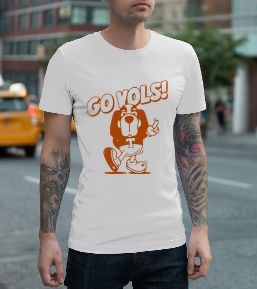 Smokey Tennessee Go Vols Mascot With Orange Dog And T T-Shirt