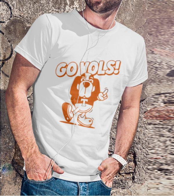 Smokey Tennessee Go Vols Mascot With Orange Dog And T T-Shirt