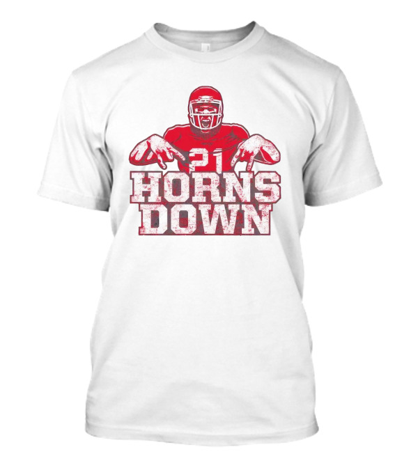21 Horns Down Arkansas Razorbacks Football T-Shirt
