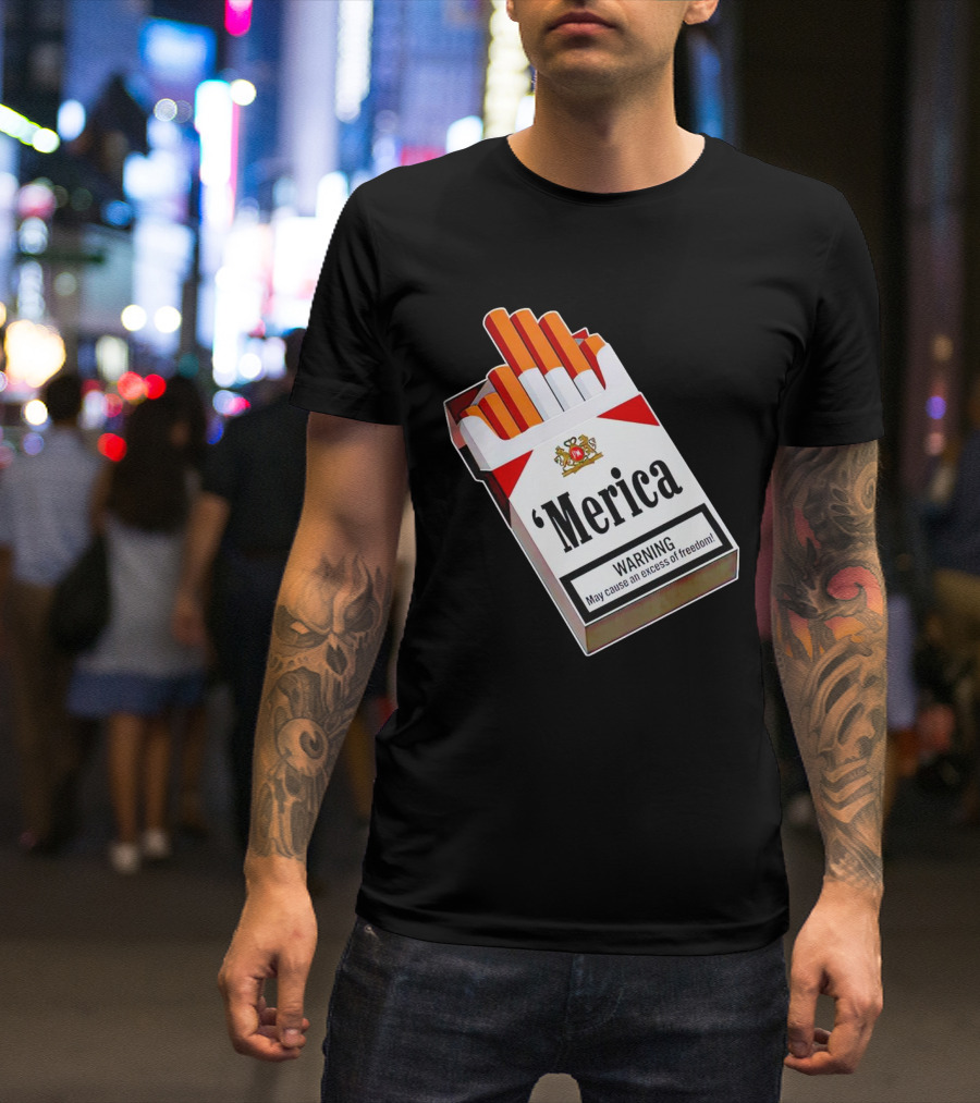 Merica Marlboro Warning Excess Of Freedom T-Shirt