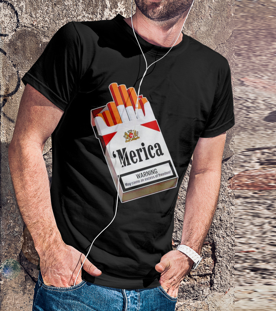 Merica Marlboro Warning Excess Of Freedom T-Shirt