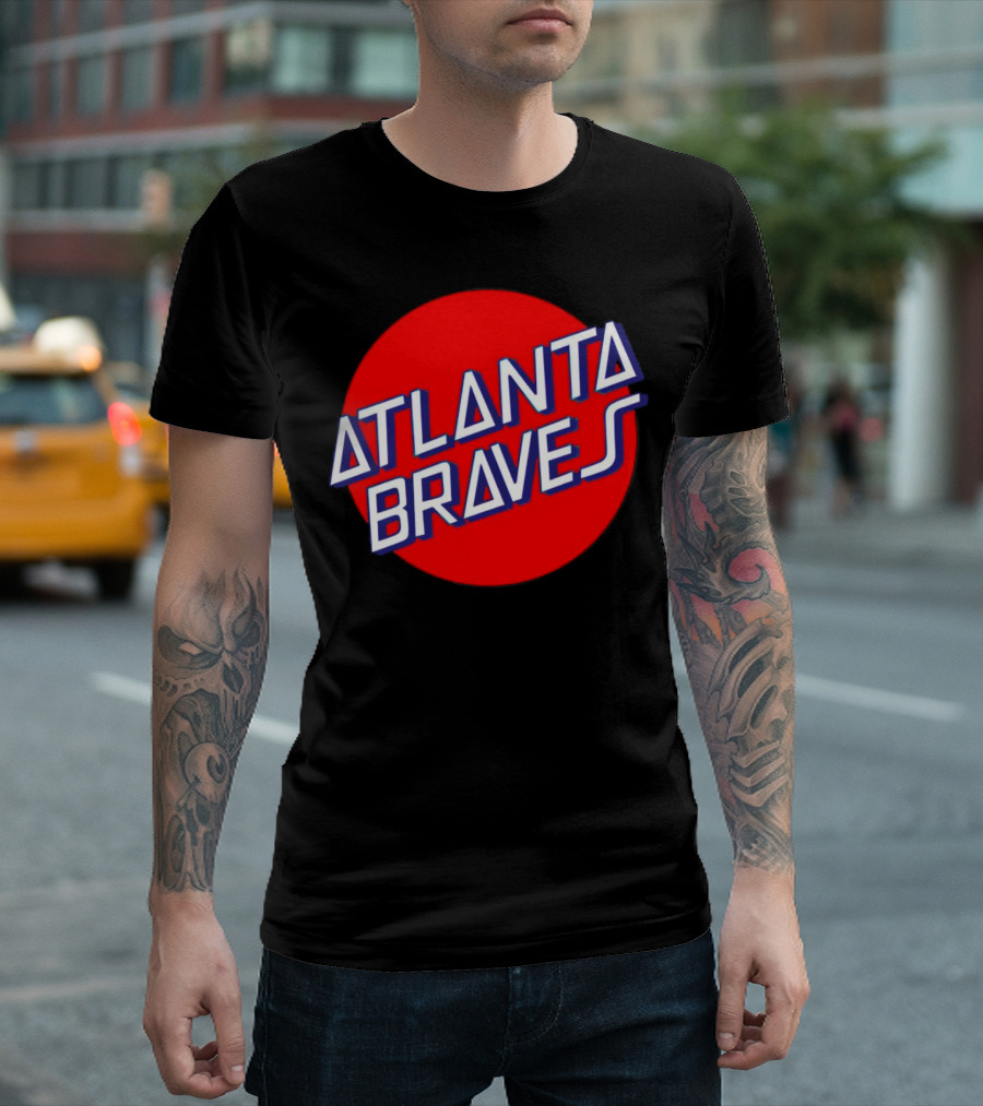 Matt Olson Santa Cruz Skateboards Atlanta Braves Logo Red Circle T-Shirt
