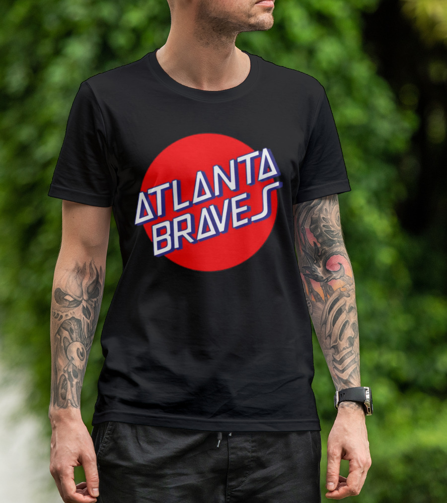 Matt Olson Santa Cruz Skateboards Atlanta Braves Logo Red Circle T-Shirt
