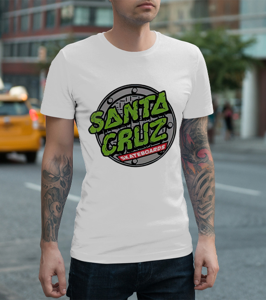 Santa Cruz Skateboards Teenage Mutant Ninja Turtles Manhole Cover T-Shirt