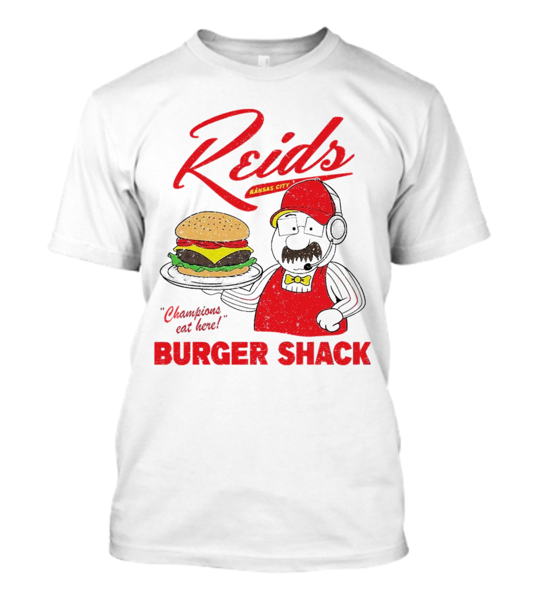 Reids Kansas City Champions Eat Here Burger Shack T-Shirt