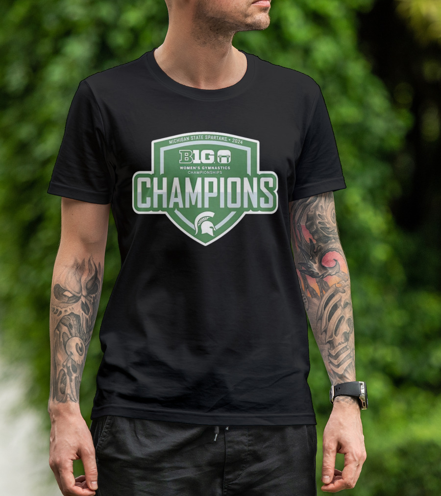 Michigan State Spartans 2024 Big Ten Women’s Gymnastics Championships Champions T-Shirt