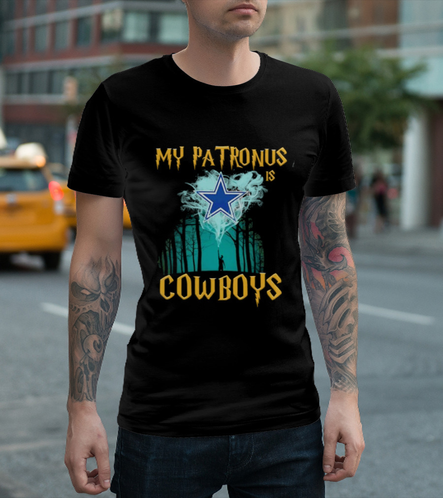 My Patronus Is Dallas Cowboys Star With Deer In Forest Scene T-Shirt