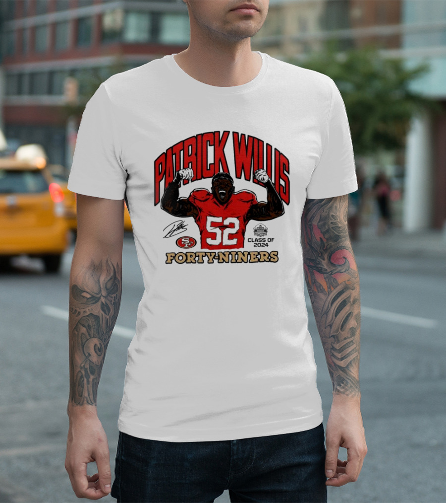 Patrick Willis Class of 2024 Signature Forty-Niners Number 52 Iconic Football Legends T-Shirt