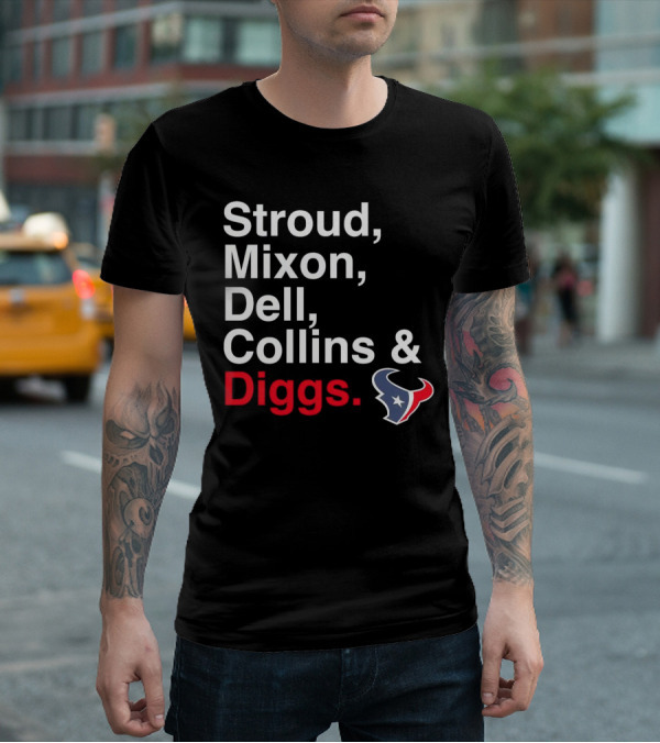Houston Texans Stroud Mixon Dell Collins Diggs T-Shirt