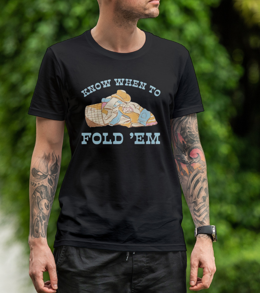Know When To Fold 'Em Cowboy Laundry Basket T-Shirt