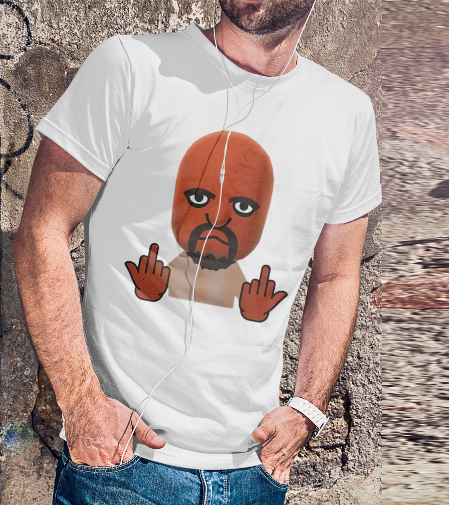 Mii Mood Funny Character With Hand Gesture T-Shirt