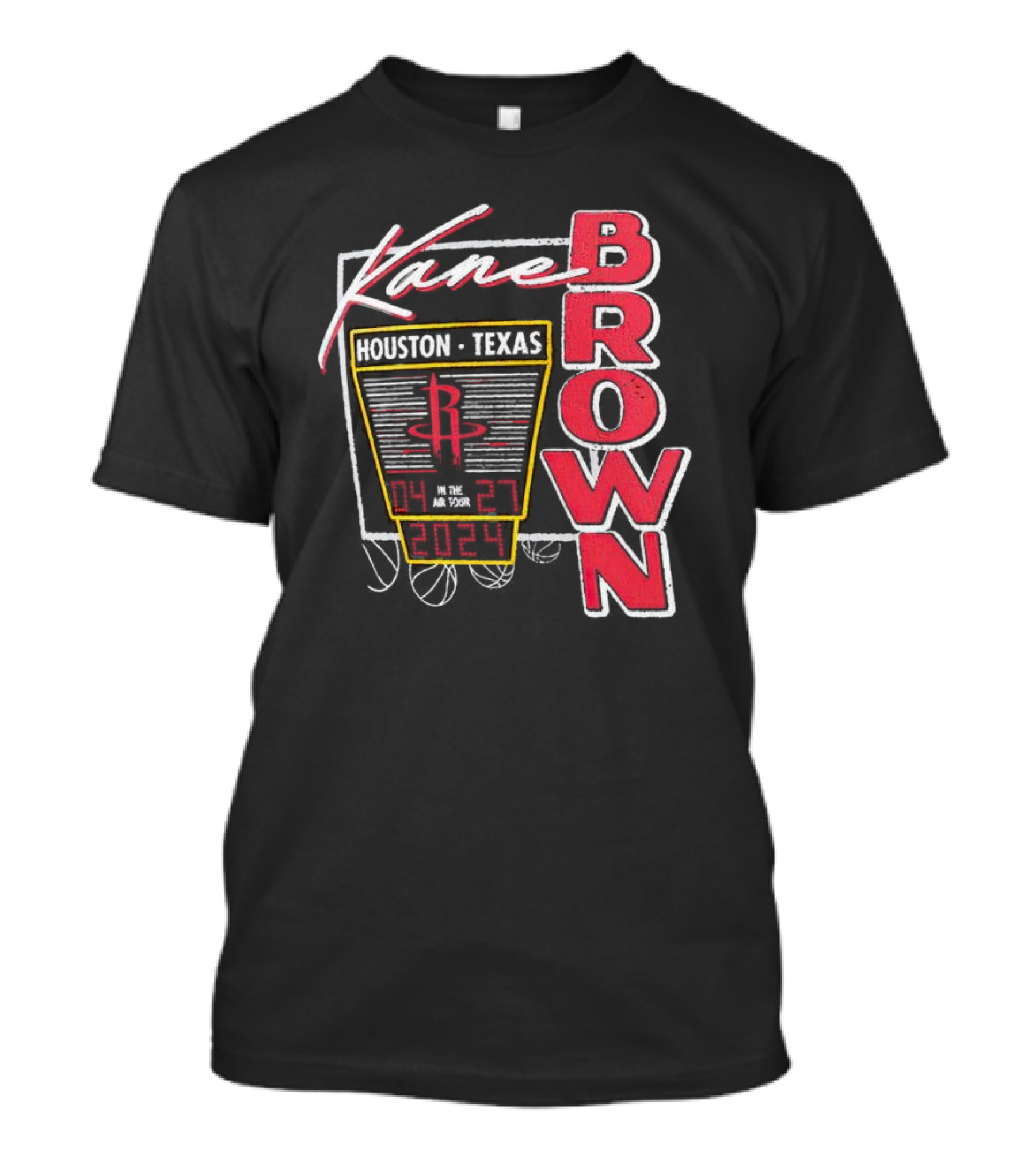 Kane Brown Houston Texas Rockets 04 27 2024 In The Air Tour T-Shirt