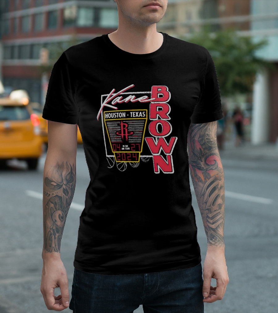 Kane Brown Houston Texas Rockets 04 27 2024 In The Air Tour T-Shirt