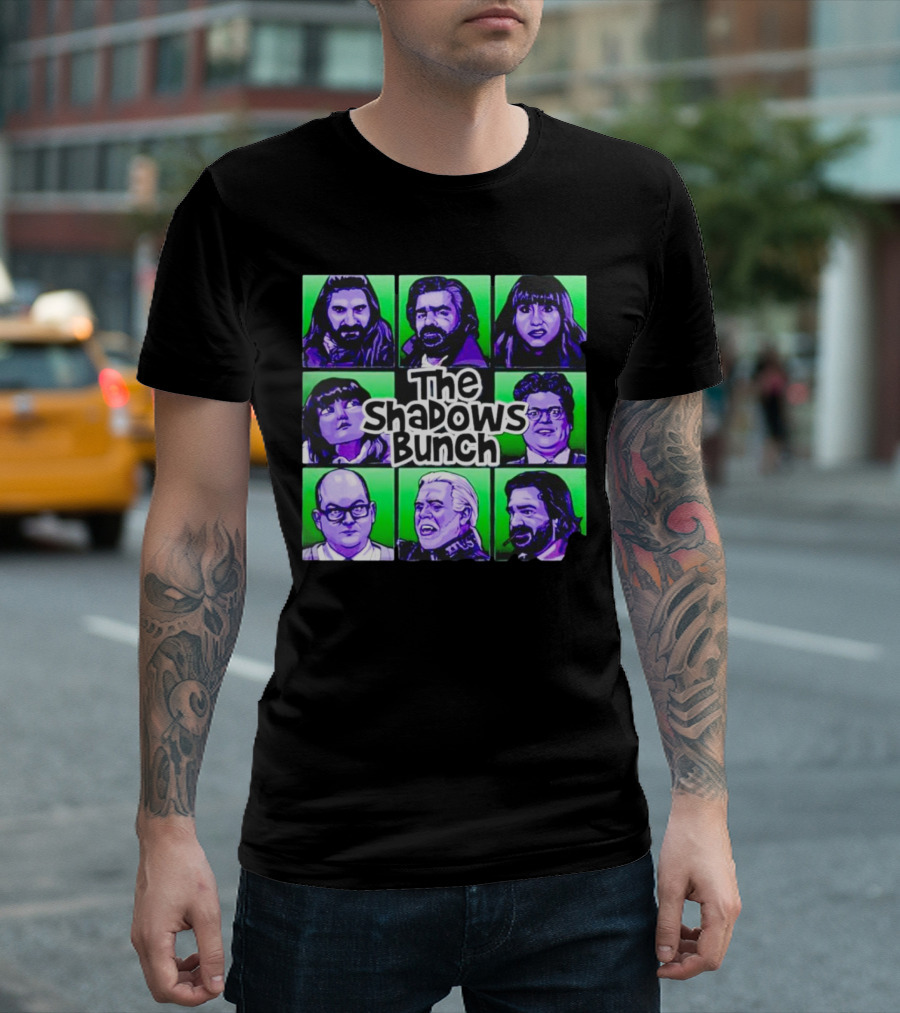 The Shadows Bunch Characters Pop Art Collage T-Shirt
