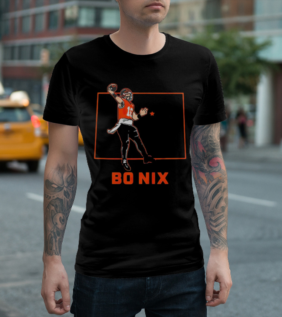 Bo Nix Football Star Player Denver Broncos T-Shirt