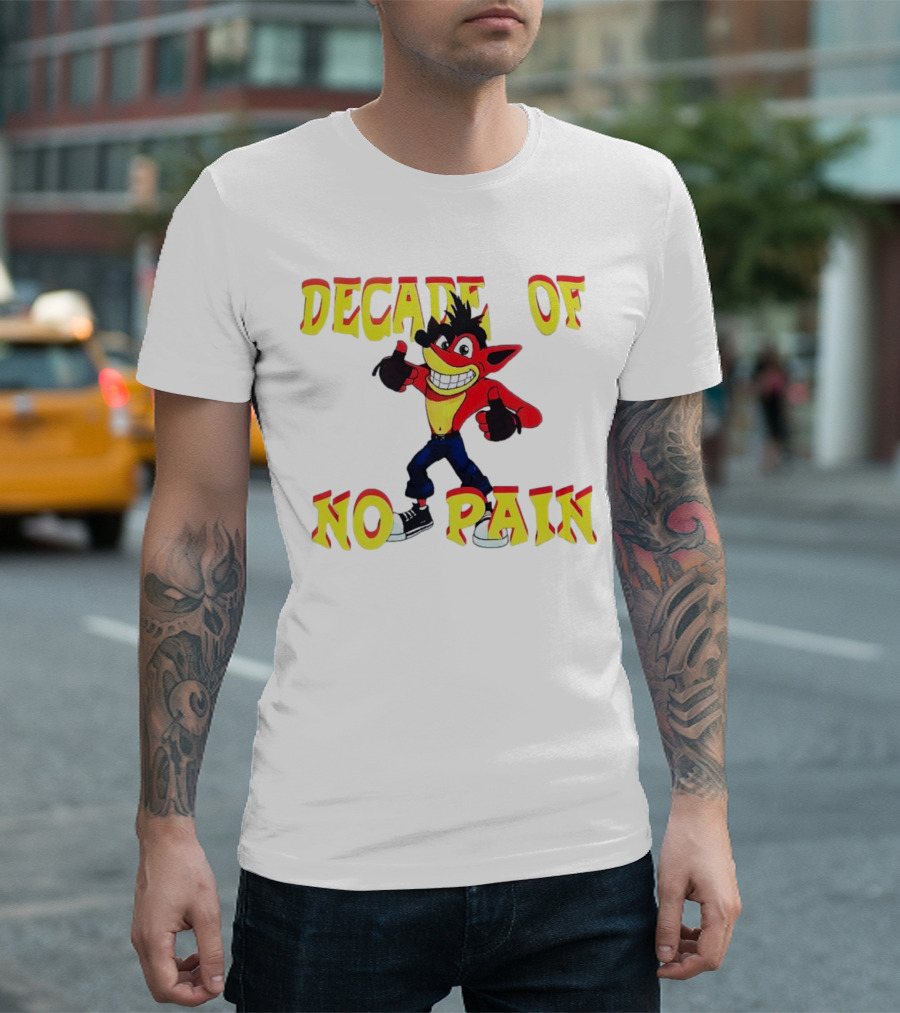 Decade of No Pain Crash Bandicoot Thumbs Up T-Shirt