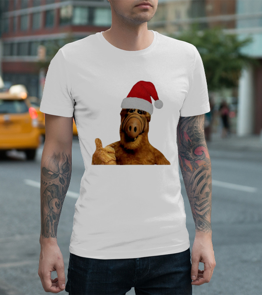 Alf Wearing Santa Hat Christmas Holiday T-Shirt