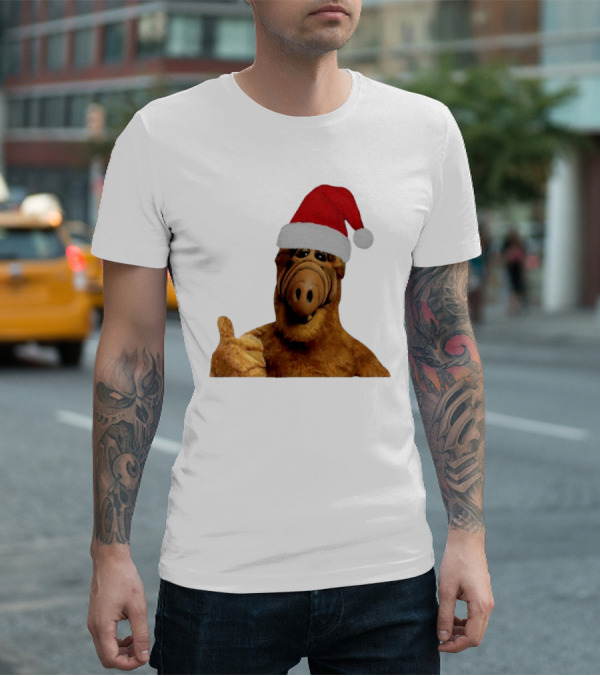Alf Wearing Santa Hat Christmas Holiday T-Shirt