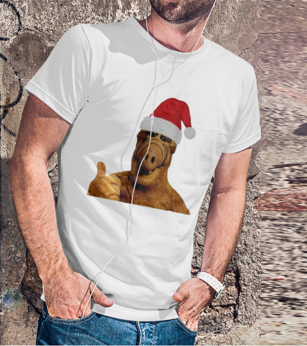 Alf Wearing Santa Hat Christmas Holiday T-Shirt
