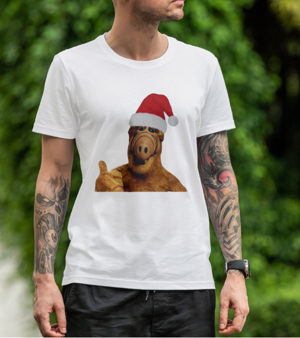 Alf Wearing Santa Hat Christmas Holiday T-Shirt