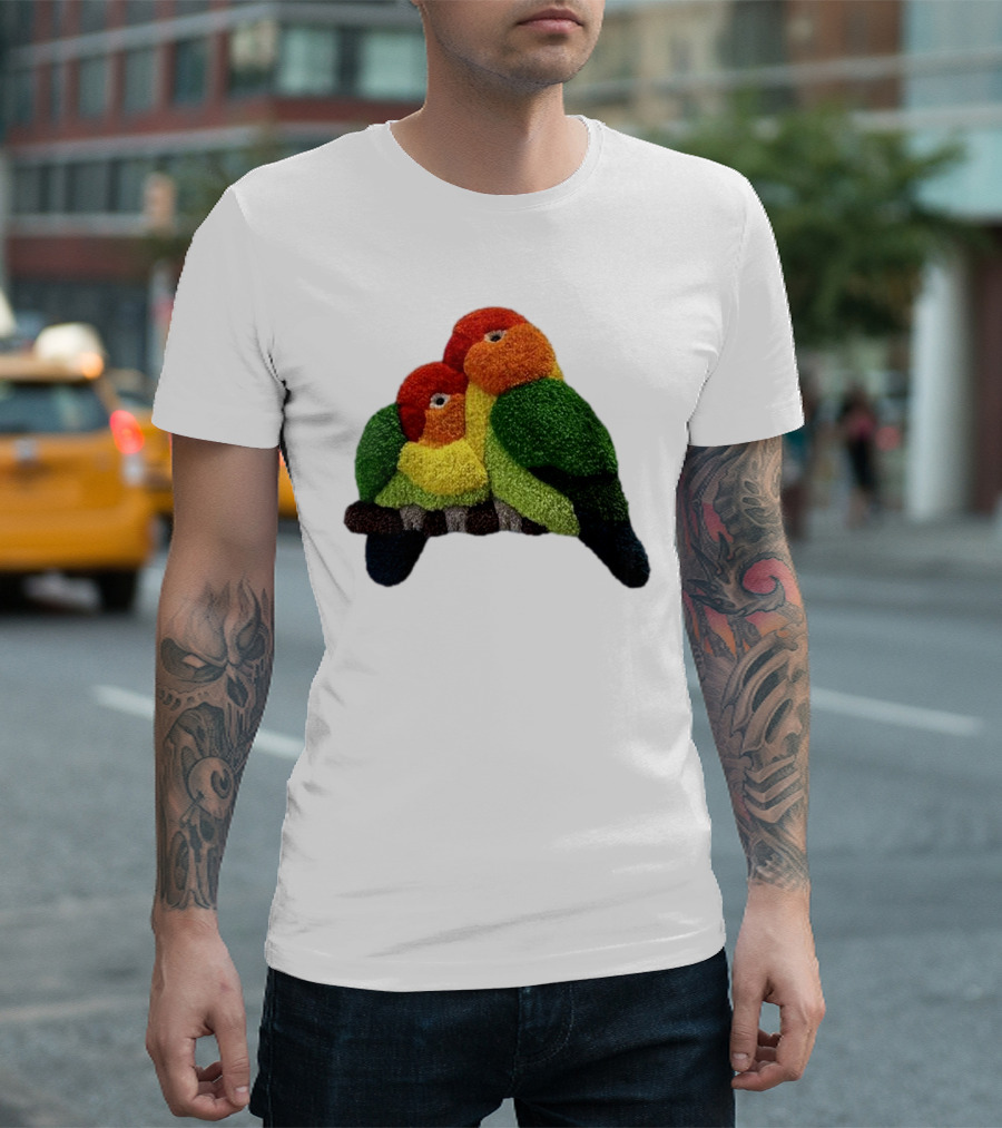 A Pair of Lovely Parrots in Vibrant Cozy Colors T-Shirt